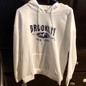 White and Navy Hoodie